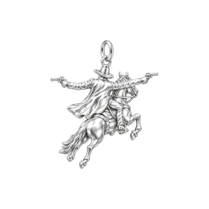 Lone Ranger Cowboy Charm Bracelet – Personalized Dad Gift – back of the charm, engraving area