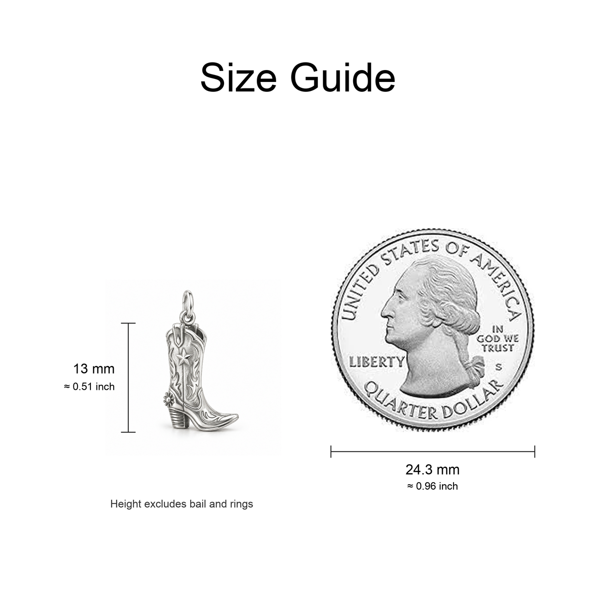 Lone Star Cowboy Boot Charm — Size Guide | charm-topics-remaining-444-2026-09-14 | topic-234