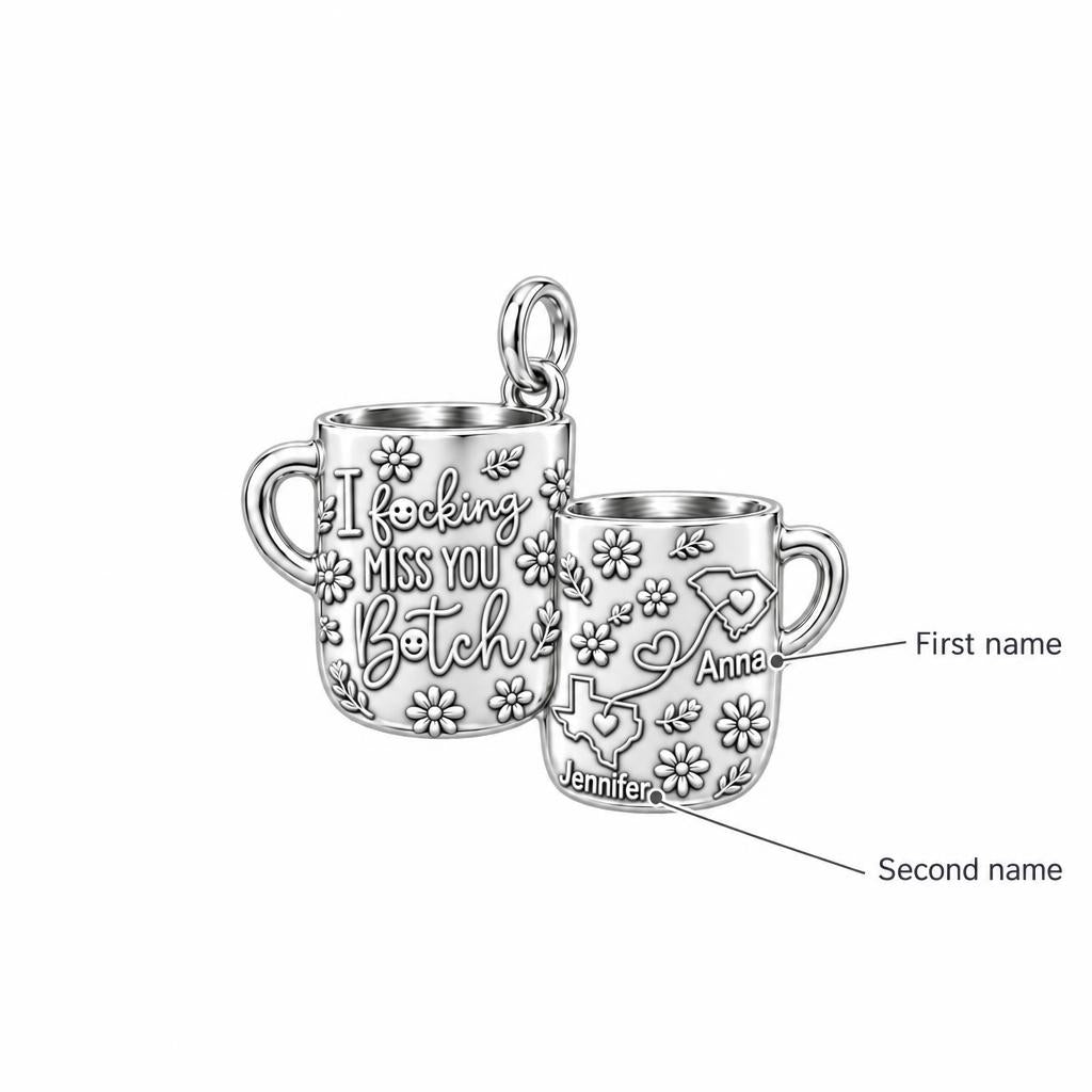 Long Distance Bestie Charm Bracelet – Personalized Friend Gift – personalization guide