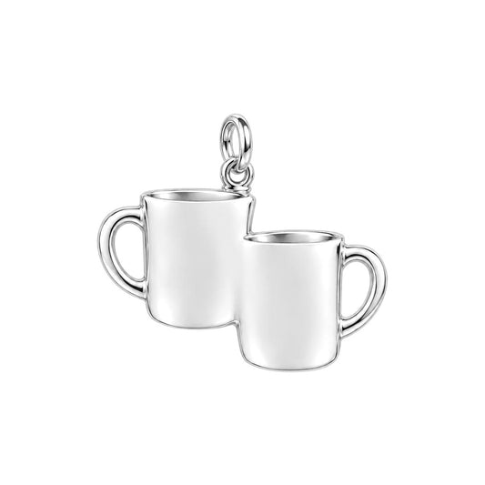 Long Distance Bestie Mugs Charm Bracelet – Personalized Best Friend – back of the charm, engraving area