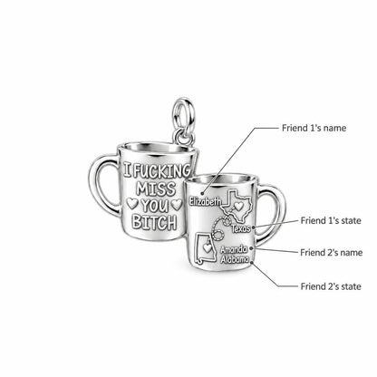Long Distance Bestie Mugs Charm Bracelet – Personalized Best Friend – personalization guide