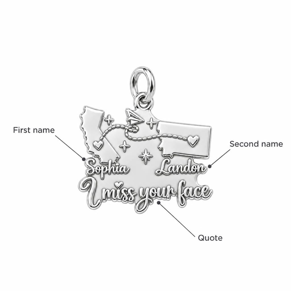 Long Distance Paper Plane Charm Bracelet – Personalized Couple Gift – personalization guide
