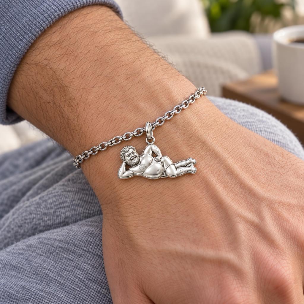 Lounge Life Man Charm Bracelet Set – worn / in use