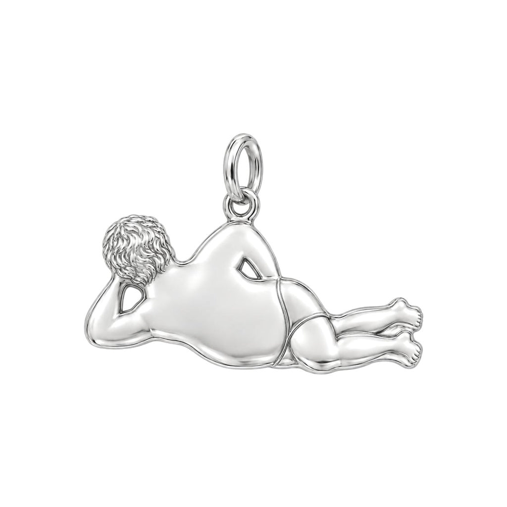 Lounge Life Man Huggie Charm Earrings – back of the charm, engraving area