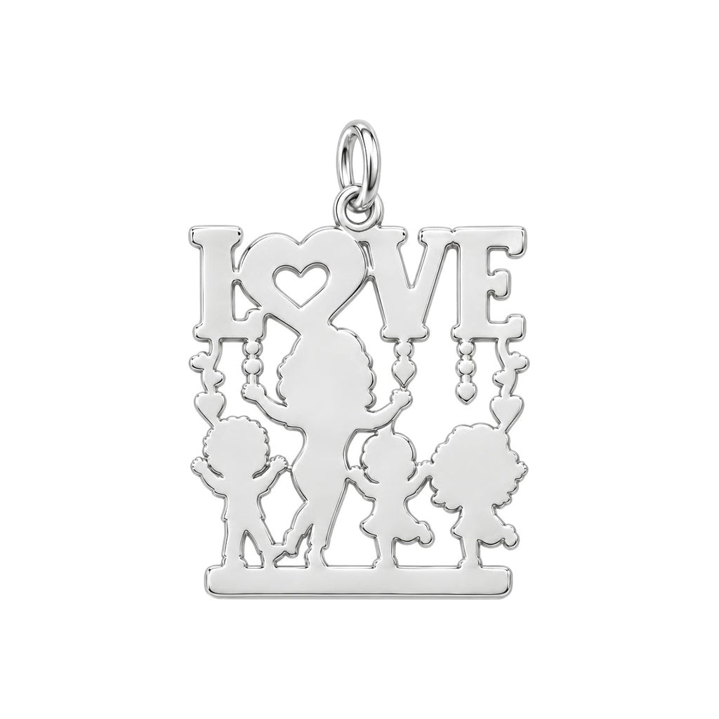 Love Grows Here Charm Bracelet – Personalized Grandma Gift – back of the charm, engraving area
