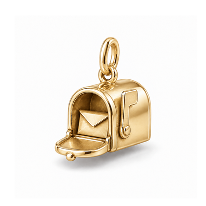 Love Letter Mailbox Charm — Gold | charm-topics-remaining-444-2026-09-14 | topic-212