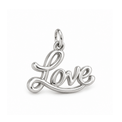 Love Script Charm — Silver | charm-topics-remaining-444-2026-09-14 | topic-070