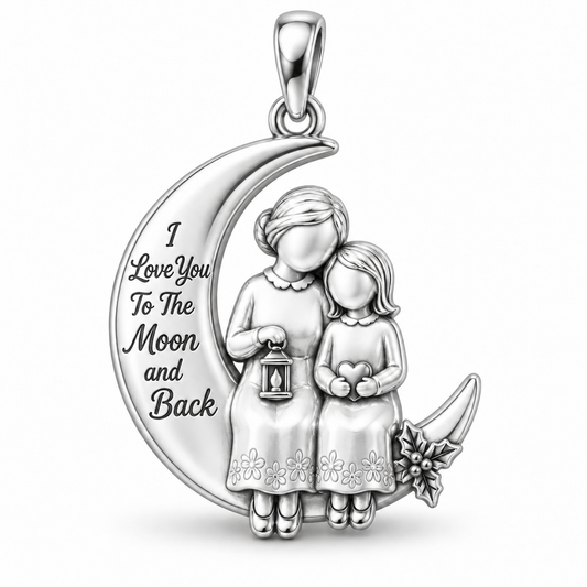 Love You to the Moon Charm and Polyester Cord Bracelet Set
