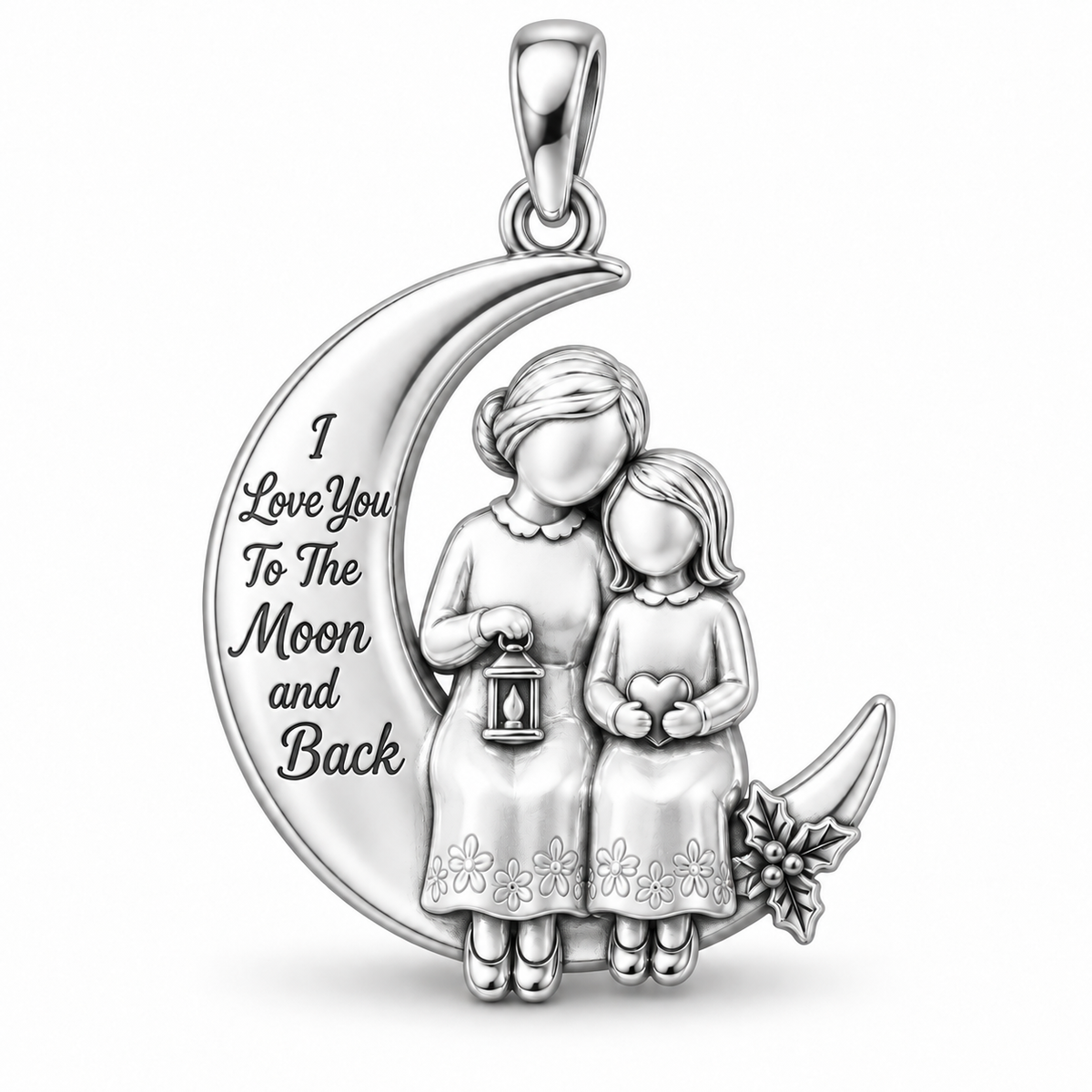 Love You to the Moon Charm and Polyester Cord Bracelet Set
