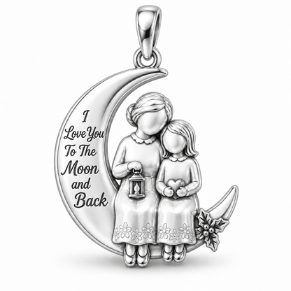 Love You to the Moon Charm and Polyester Cord Bracelet Set