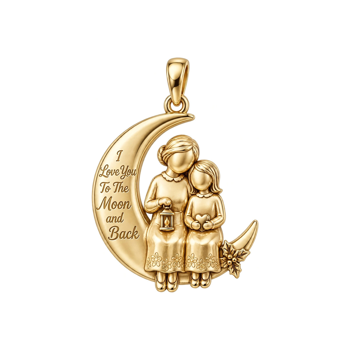 Love You to the Moon Charm and Polyester Cord Bracelet Set