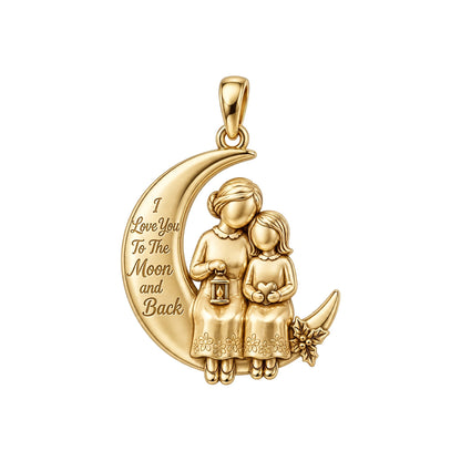 Love You to the Moon Charm and Polyester Cord Bracelet Set
