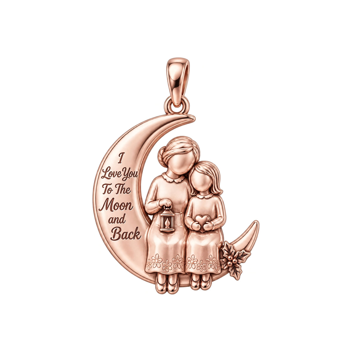 Love You to the Moon Charm and Polyester Cord Bracelet Set