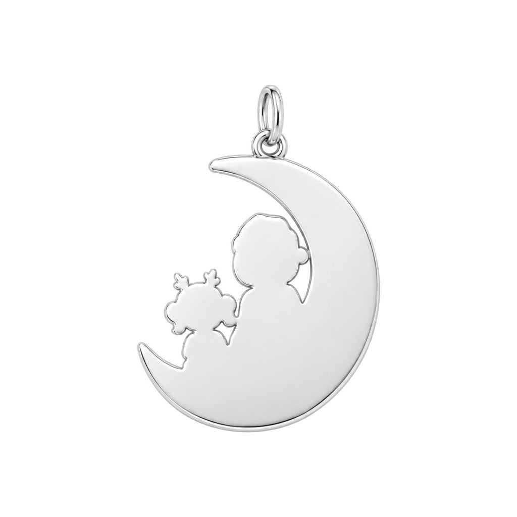 Love You To The Moon Charm Bracelet – Personalized Nana Gift – back of the charm, engraving area