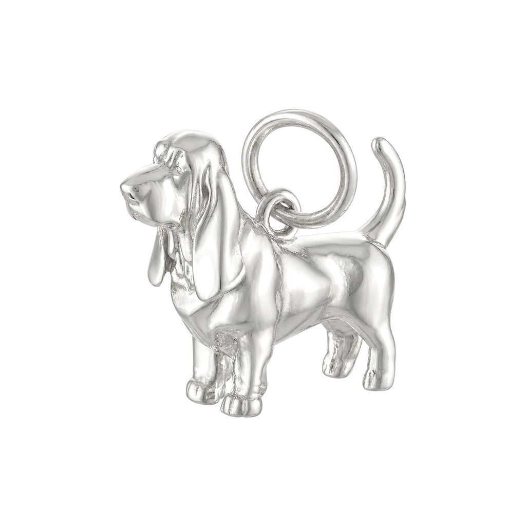 Loyal Basset Hound Charm and Polyester Cord Bracelet Set