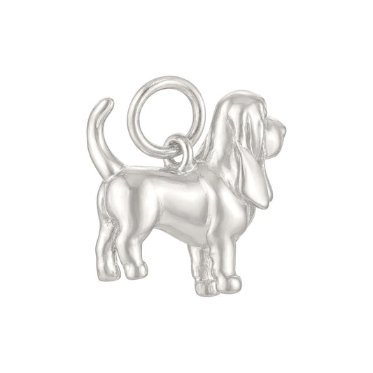 Loyal Basset Hound Charm and Polyester Cord Bracelet Set
