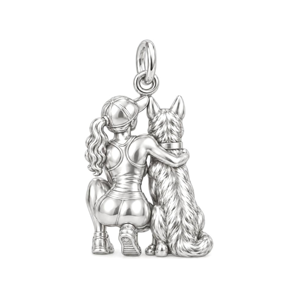 Loyal Companion Sidekick Charm Bracelet – Personalized Dog Mom Gift – back of the charm, engraving area