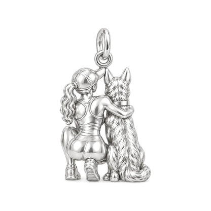 Loyal Companion Sidekick Charm Bracelet – Personalized Dog Mom Gift – back of the charm, engraving area