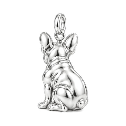 Loyal French Bulldog Charm Bracelet Set – back of the charm, engraving area