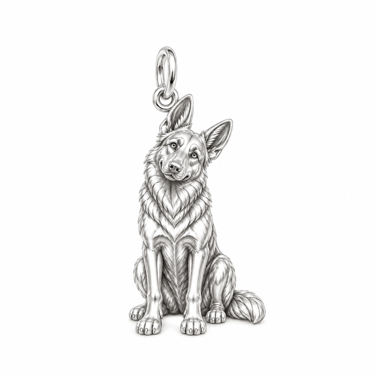 Loyal Guardian German Shepherd Expression Charm Bracelet – Personalized Dog Mom Gift