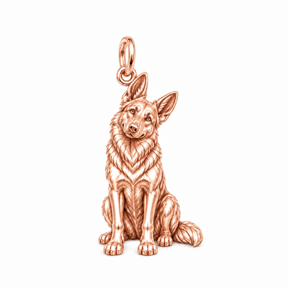 Loyal Guardian German Shepherd Expression Charm Bracelet – Personalized Dog Mom Gift