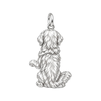 Loyal Paw Shake Charm Bracelet – Personalized Dog Mom Gift – back of the charm, engraving area