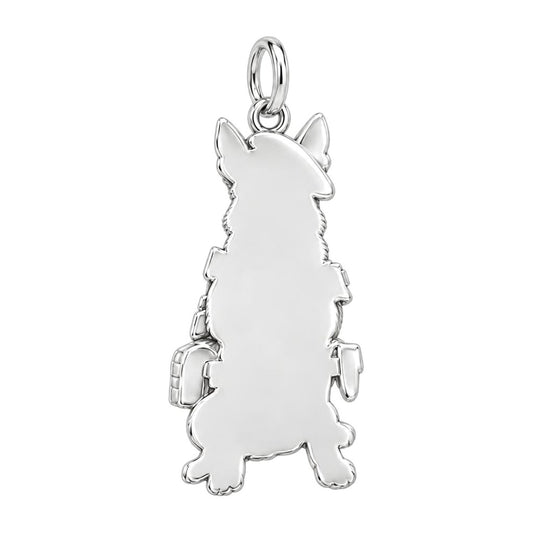 Loyal Service K9 Charm Bracelet – Personalized Veteran Gift – back of the charm, engraving area