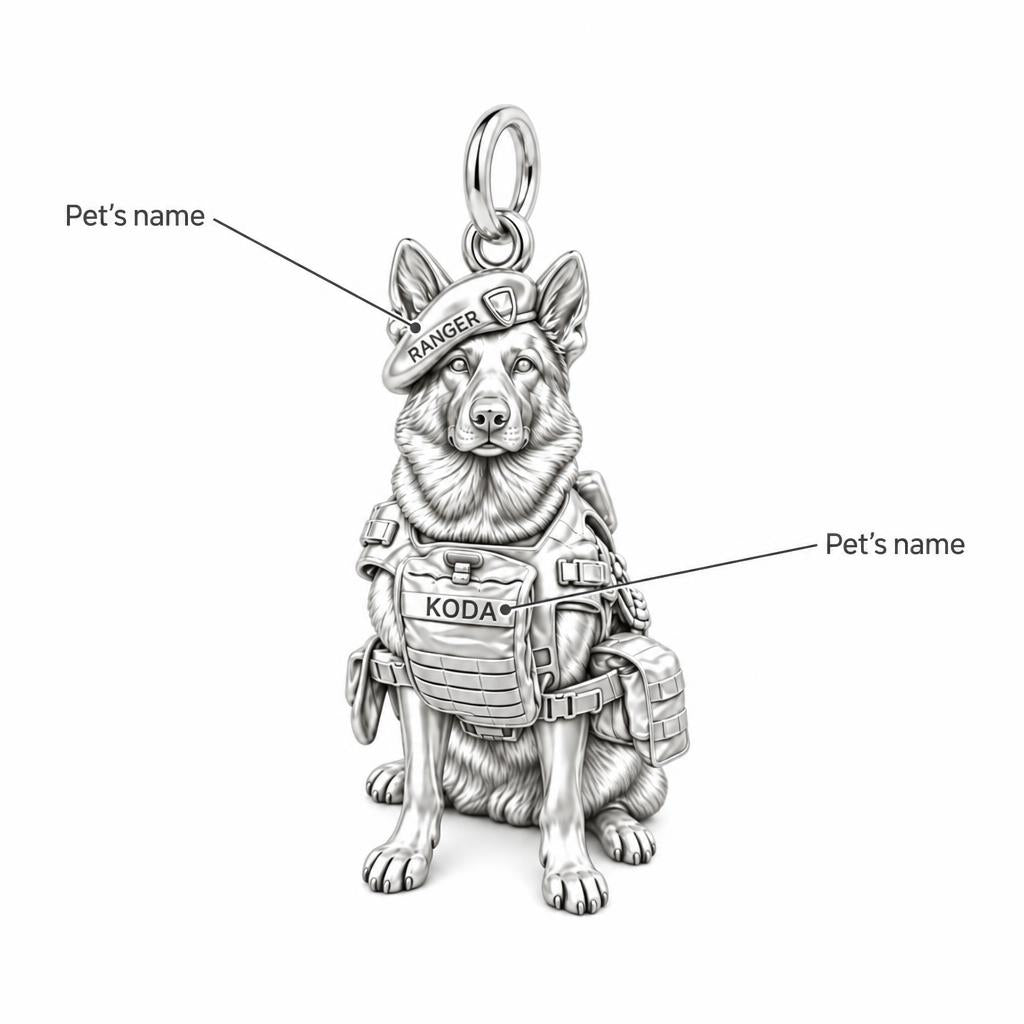 Loyal Service K9 Charm Bracelet – Personalized Veteran Gift – personalization guide