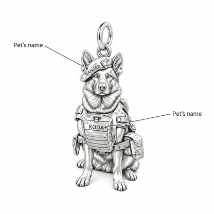 Loyal Service K9 Charm Bracelet – Personalized Veteran Gift – personalization guide