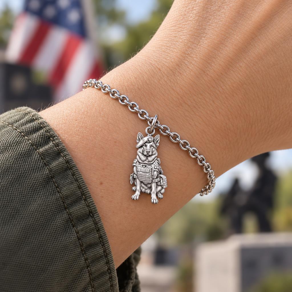 Loyal Service K9 Charm Bracelet Set – worn / in use