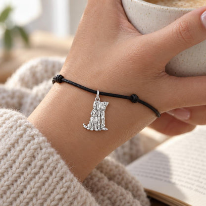 Loyal Sidekick Charm and Polyester Cord Bracelet Set