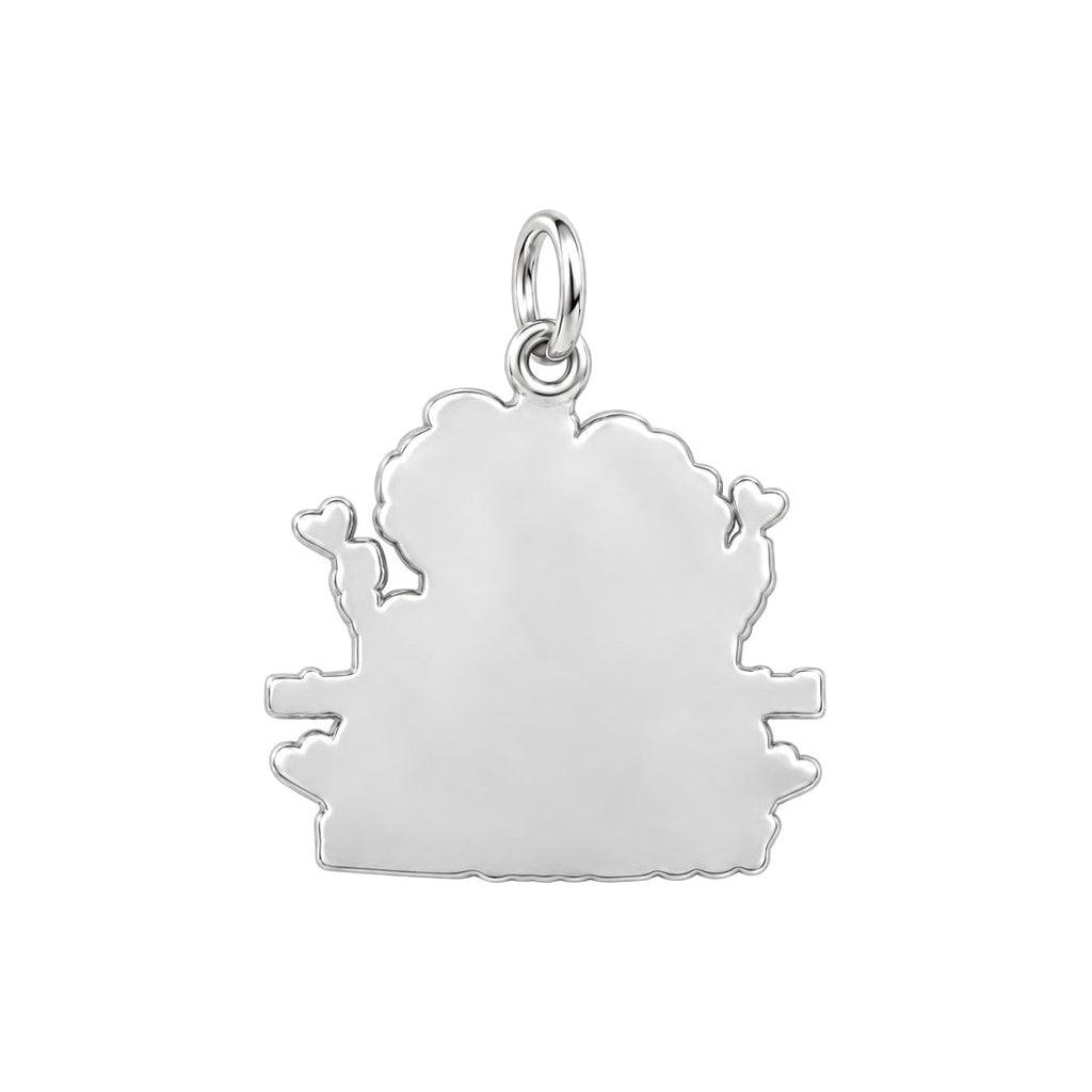 Lucky B*tch Sisters Charm Bracelet – Personalized Sister Gift – back of the charm, engraving area