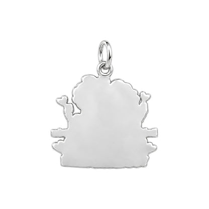 Lucky B*tch Sisters Charm Bracelet – Personalized Sister Gift – back of the charm, engraving area