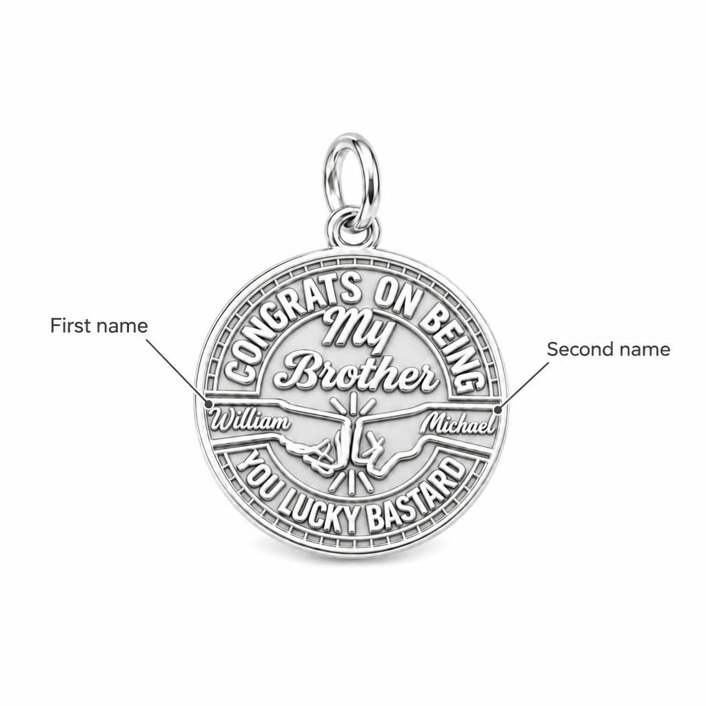 Lucky Bastard Brother Charm Bracelet – Personalized Brother Gift – personalization guide
