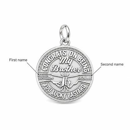 Lucky Bastard Brother Charm Bracelet – Personalized Brother Gift – personalization guide