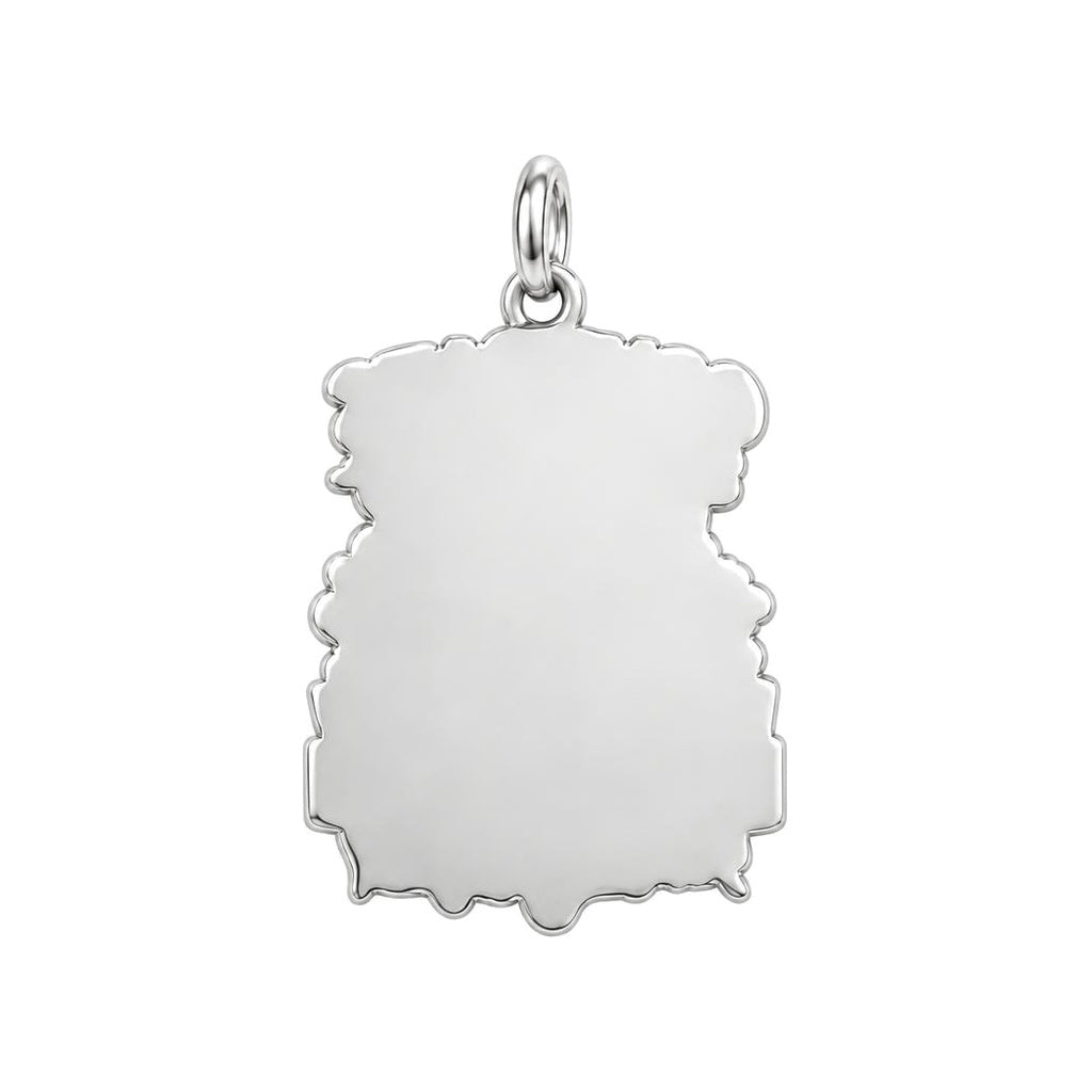 Lucky Bastard Cityscape Charm Bracelet – Personalized Couple Gift – back of the charm, engraving area