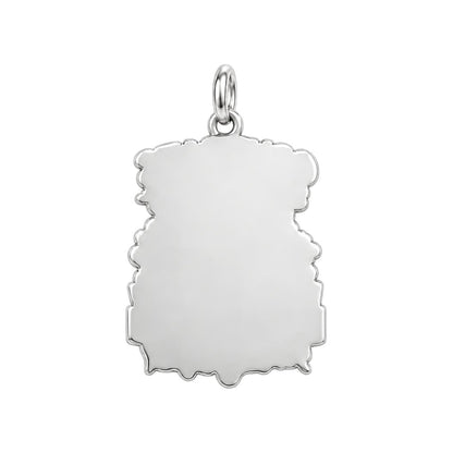 Lucky Bastard Cityscape Charm Bracelet – Personalized Couple Gift – back of the charm, engraving area