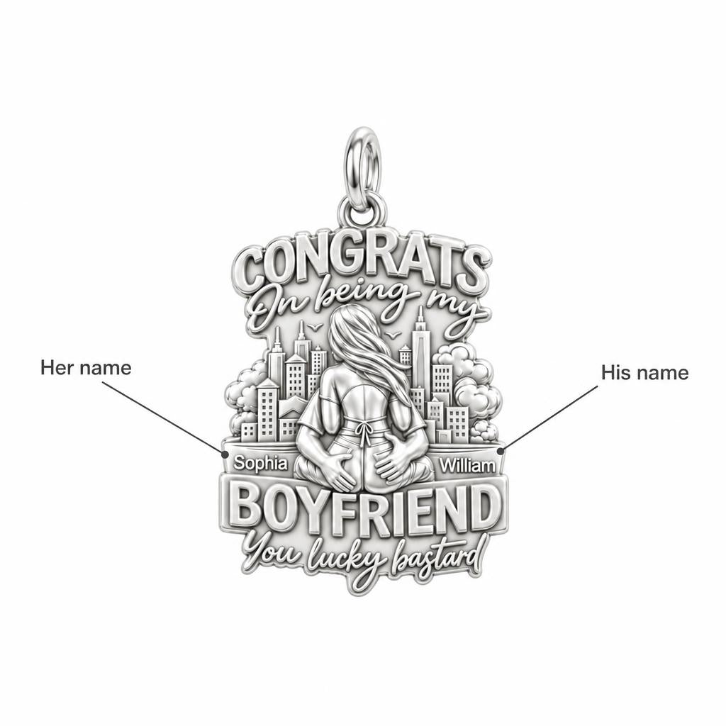 Lucky Bastard Cityscape Charm Bracelet – Personalized Couple Gift – personalization guide
