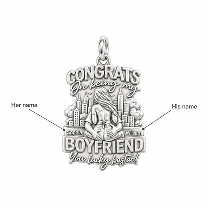 Lucky Bastard Cityscape Charm Bracelet – Personalized Couple Gift – personalization guide