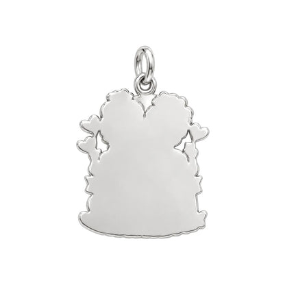 Lucky Bastard Couple Charm Bracelet – Personalized Couple Gift – back of the charm, engraving area