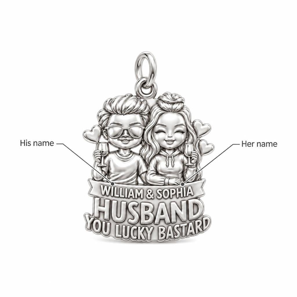 Lucky Bastard Couple Charm Bracelet – Personalized Couple Gift – personalization guide