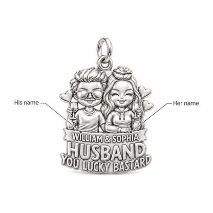 Lucky Bastard Couple Charm Bracelet – Personalized Couple Gift – personalization guide