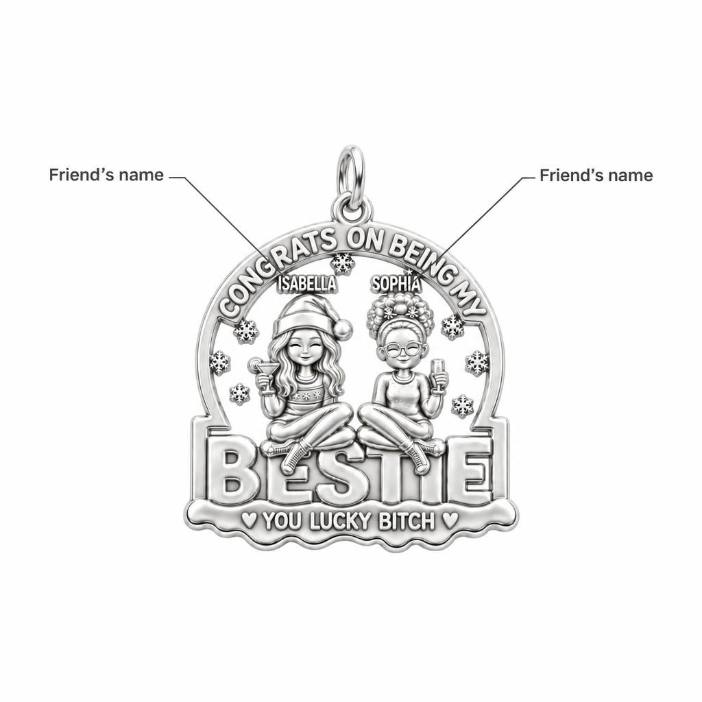 Lucky Bestie Celebration Charm Bracelet – Personalized Best Friend – personalization guide