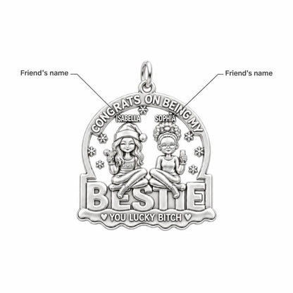 Lucky Bestie Celebration Charm Bracelet – Personalized Best Friend – personalization guide