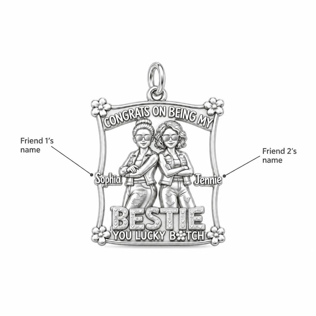 Lucky Bestie Duo Charm Bracelet – Personalized Friend Gift – personalization guide