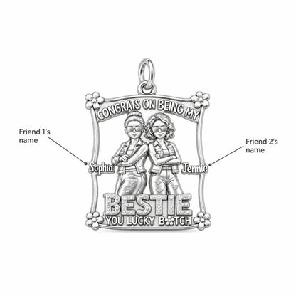Lucky Bestie Duo Charm Bracelet – Personalized Friend Gift – personalization guide