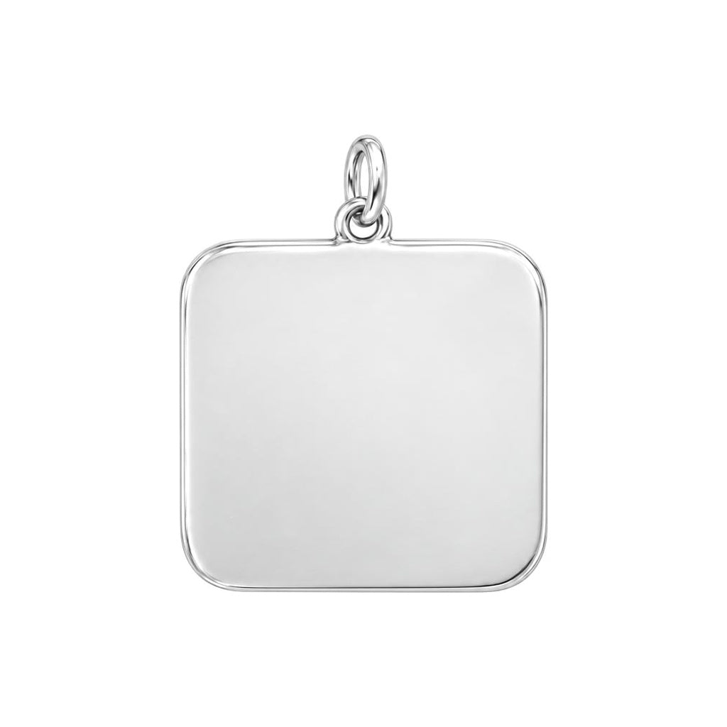 Lucky Brother Celebration Charm Bracelet – Personalized Brother Gift – back of the charm, engraving area