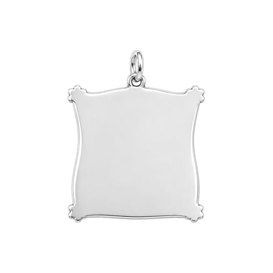 Lucky Brother Sibling Charm Bracelet – Personalized Brother Gift – back of the charm, engraving area