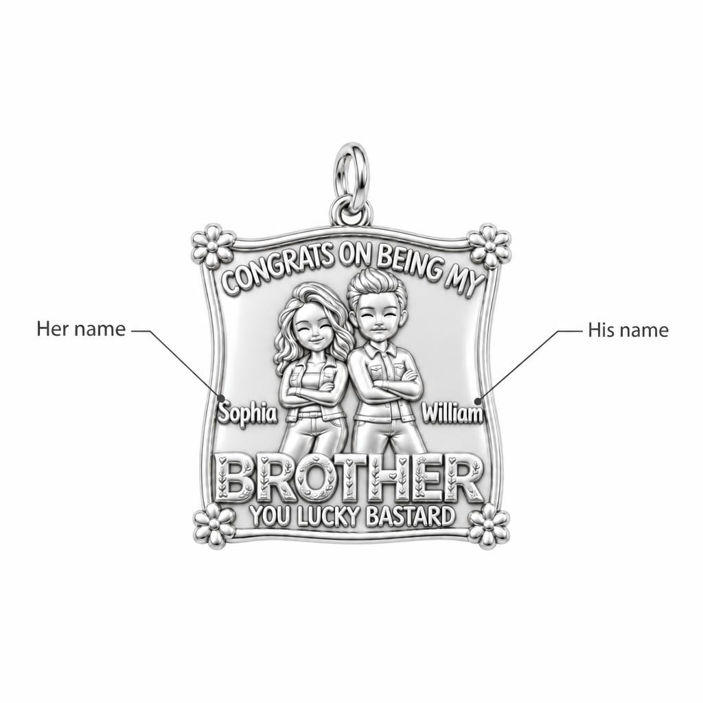 Lucky Brother Sibling Charm Bracelet – Personalized Brother Gift – personalization guide