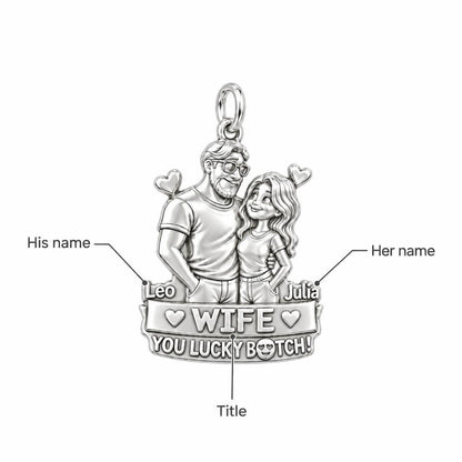 Lucky Couple Portrait Charm Bracelet – Personalized Couple Gift – personalization guide